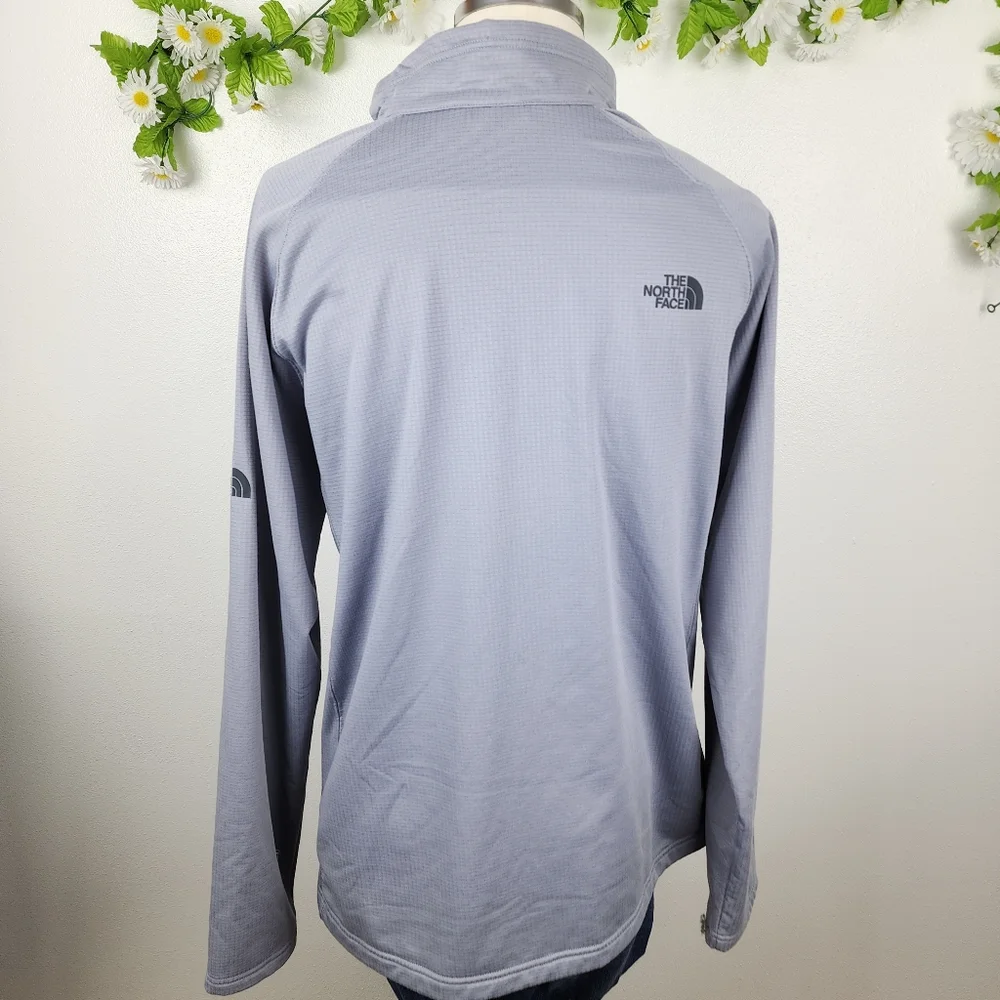 North Face Quarter-Zip Performance Pullover Jacket - Light Gray Sz XXL